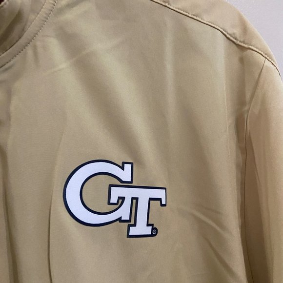 Adidas Georgia Tech Yellow Jackets Team Issue Windbreaker Jacket Mens H55692 - Picture 6 of 10